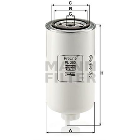 PL 250 Fuel Filter MANN-FILTER