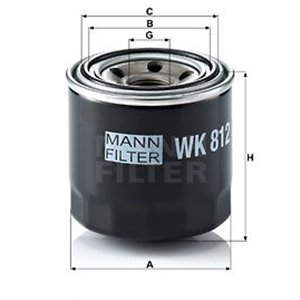 WK 812 Fuel Filter MANN-FILTER - Top1autovaruosad