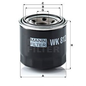 WK 812 Топливный фильтр MANN-FILTER - Top1autovaruosad