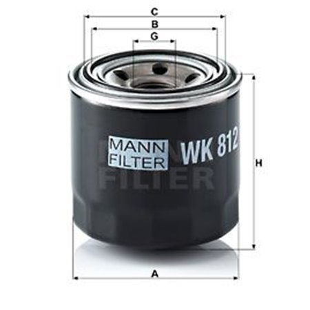 WK 812 Топливный фильтр MANN-FILTER