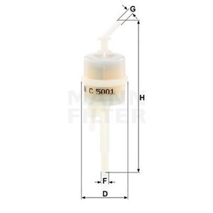 C 5001 Suodatin, tuuletus (polttoainesäiliö) MANN-FILTER - Top1autovaruosad