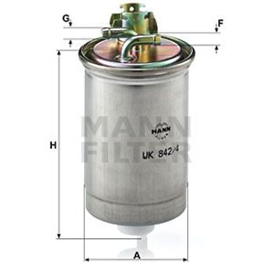 WK 842 4  Fuel filter MANN FILTER  - Top1autovaruosad