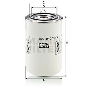 WDK 940/20 MANN FILTER Kütusefilter     