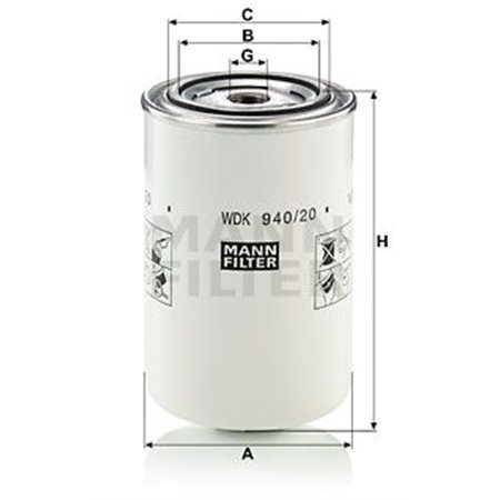 WDK 940/20 Топливный фильтр MANN-FILTER