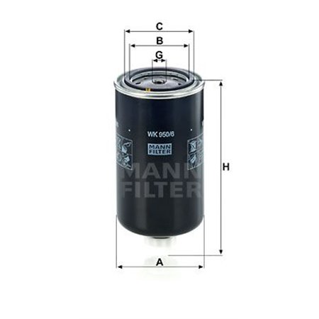 WK 950/6 Fuel Filter MANN-FILTER