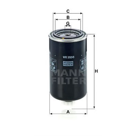 WK 950/6  Fuel filter MANN FILTER 