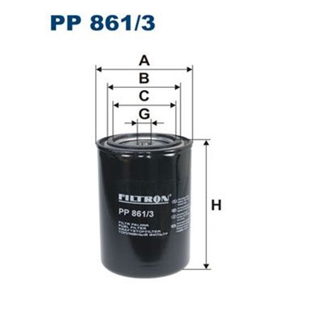 PP 861/3 FILTRON Polttoainesuodatin 