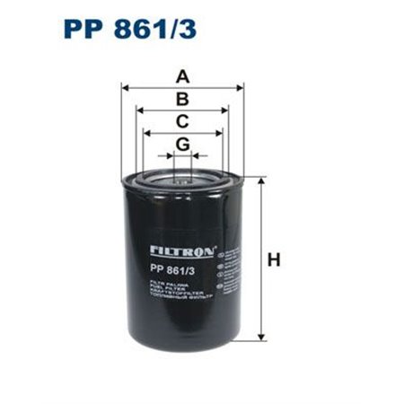 PP 861/3 Kütusefilter FILTRON