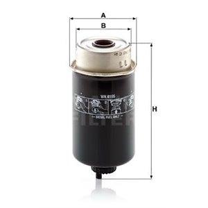 WK 8165  Fuel filter MANN FILTER 