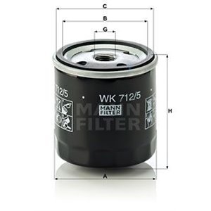 WK 712/5 Fuel Filter MANN-FILTER - Top1autovaruosad
