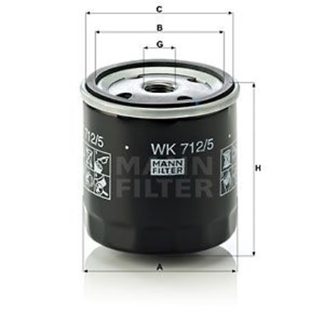 WK 712/5 Kütusefilter MANN-FILTER