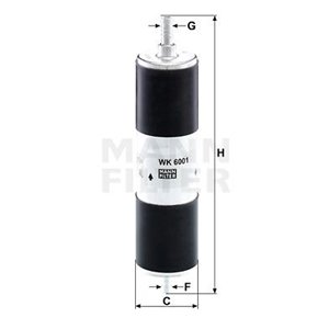 WK 6001 Топливный фильтр MANN FILTER      - Top1autovaruosad