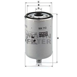 WK 713 Топливный фильтр MANN FILTER      - Top1autovaruosad