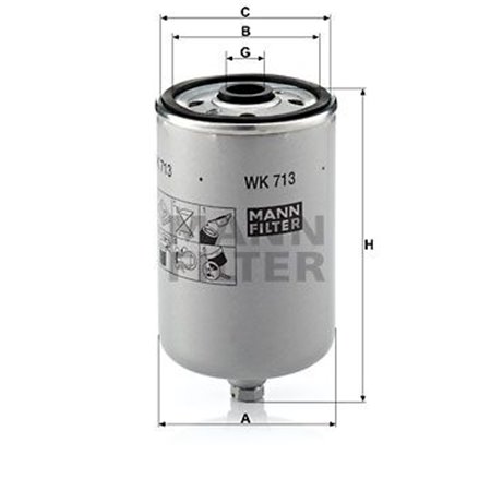 WK 713 Топливный фильтр MANN-FILTER