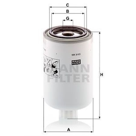WK 9165 X  Fuel filter MANN FILTER 