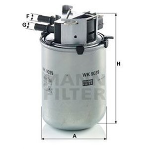 WK 9039  Fuel filter MANN FILTER 