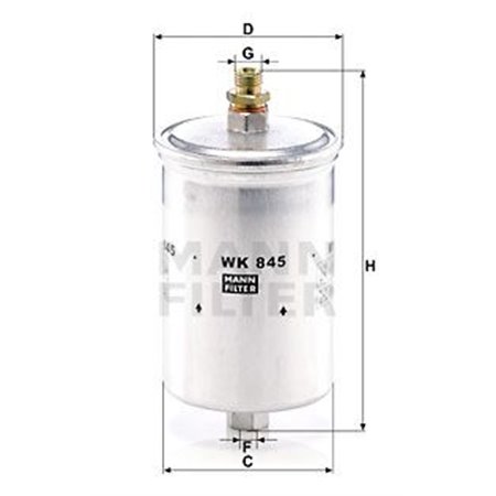 WK 845 Fuel Filter MANN-FILTER