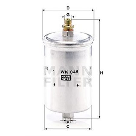 WK 845 Топливный фильтр MANN-FILTER
