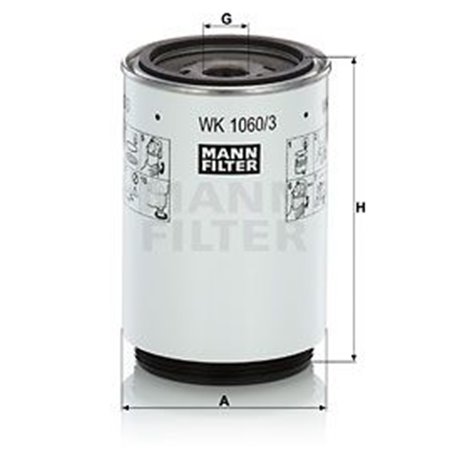 WK 1060/3 x Fuel Filter MANN-FILTER