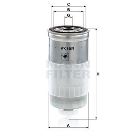 WK 845/1 Fuel Filter MANN-FILTER