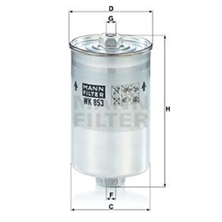 WK 853 Fuel Filter MANN-FILTER