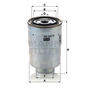 WK 940/16 x Fuel Filter MANN-FILTER - Top1autovaruosad