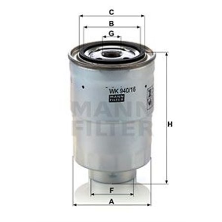 WK 940/16 x Fuel Filter MANN-FILTER