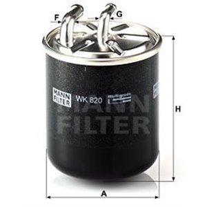 WK 820 Топливный фильтр MANN FILTER      - Top1autovaruosad