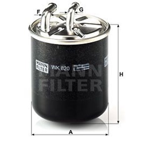 WK 820 Fuel Filter MANN-FILTER