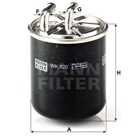 WK 820 Топливный фильтр MANN-FILTER
