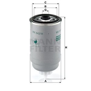 WK 842/11  Fuel filter MANN FILTER 