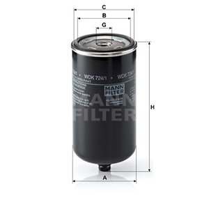 WDK 724/1 Топливный фильтр MANN-FILTER - Top1autovaruosad