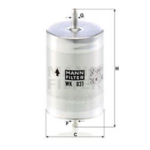 WK 831 Топливный фильтр MANN-FILTER - Top1autovaruosad