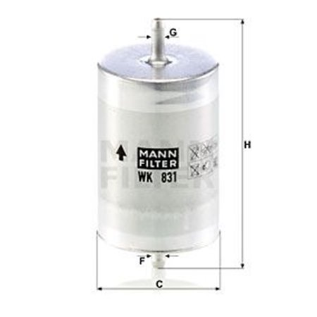 WK 831 Топливный фильтр MANN-FILTER