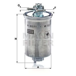 WK 853/11 Топливный фильтр MANN-FILTER - Top1autovaruosad