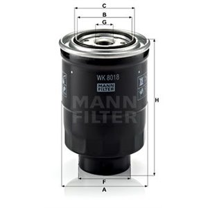 WK 8018 X MANN FILTER Kütusefilter    WK 8018 x 