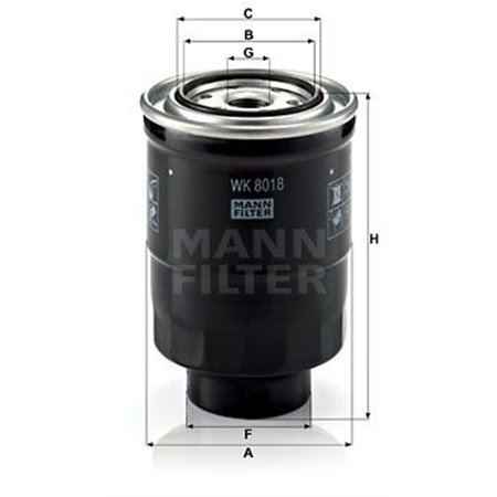 WK 8018 X  Fuel filter MANN FILTER 