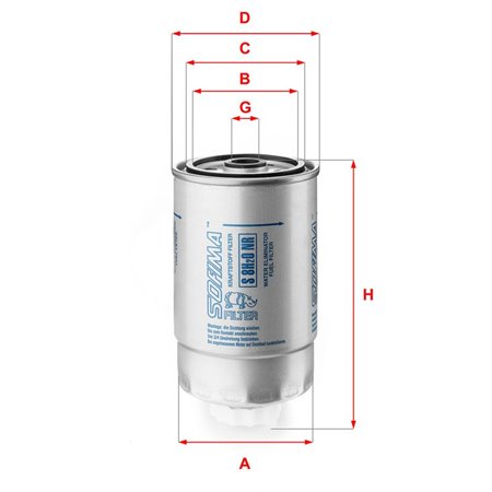 S 8H2O NR Fuel Filter SOFIMA