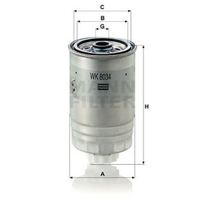 WK 8034 Fuel Filter MANN-FILTER - Top1autovaruosad