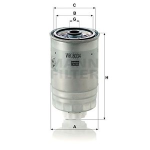 WK 8034  Fuel filter MANN FILTER 