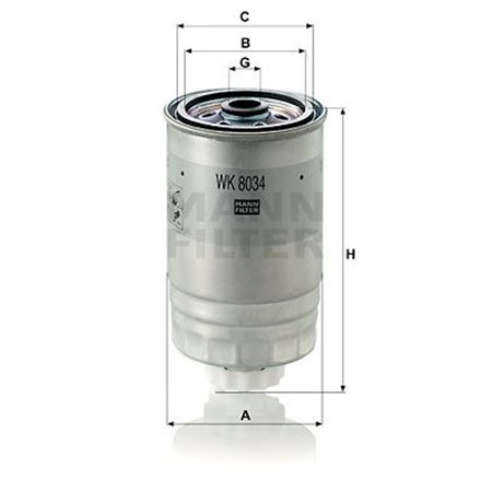 WK 8034 Fuel Filter MANN-FILTER