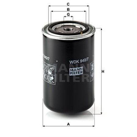 WDK 940/7 Fuel Filter MANN-FILTER