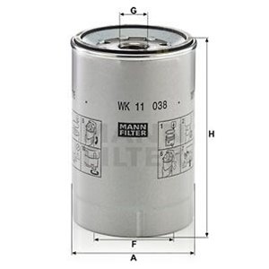 WK 11 038 Z  Fuel filter MANN FILTER  - Top1autovaruosad
