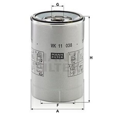 WK 11 038 z Fuel Filter MANN-FILTER