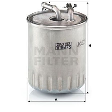 WK 822/3 Fuel Filter MANN-FILTER