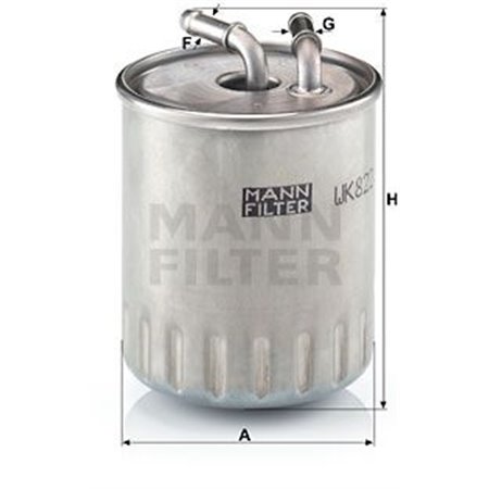 WK 822/3  Fuel filter MANN FILTER 