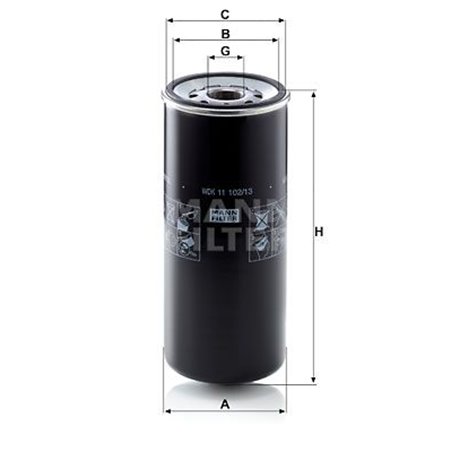 WDK 11 102/13 Fuel Filter MANN-FILTER