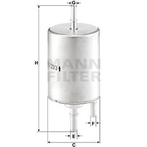 WK 720/3 Fuel Filter MANN-FILTER - Top1autovaruosad