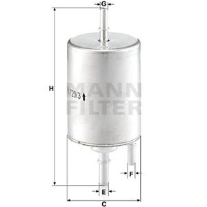 WK 720/3 Kütusefilter MANN-FILTER - Top1autovaruosad