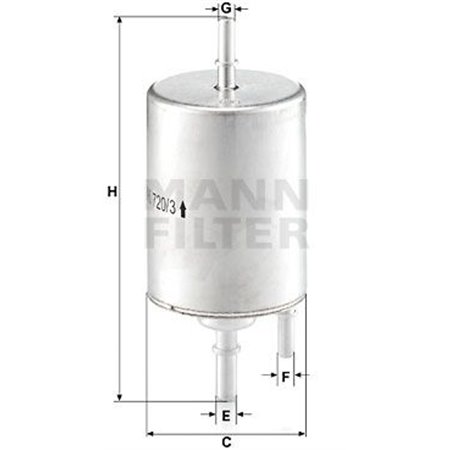 WK 720/3 Топливный фильтр MANN FILTER     